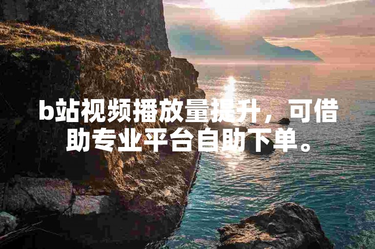 b站视频播放量提升，可借助专业平台自助下单。