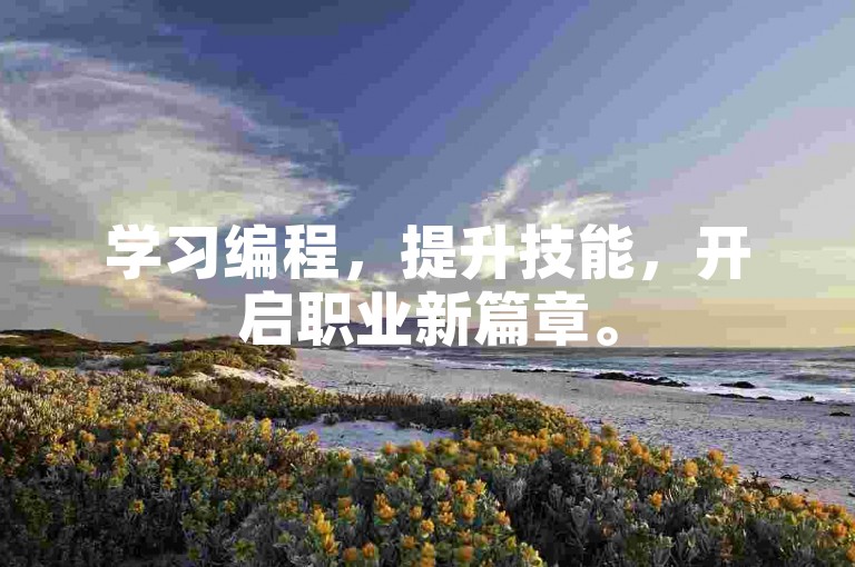 学习编程，提升技能，开启职业新篇章。