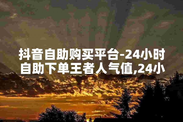 抖音自助购买平台-24小时自助下单王者人气值,24小时在线出售快手号