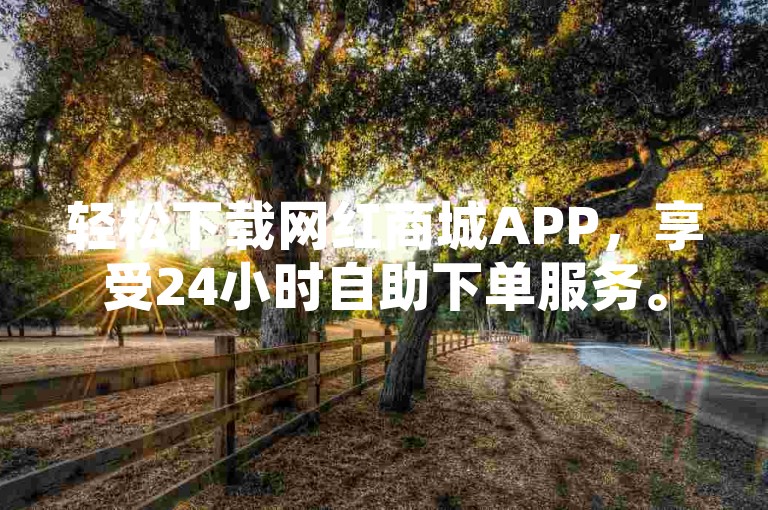 轻松下载网红商城APP，享受24小时自助下单服务。