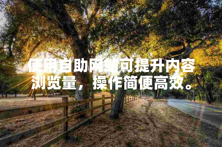 使用自助网站可提升内容浏览量，操作简便高效。