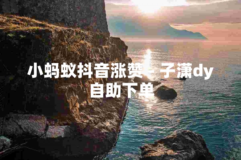 小蚂蚁抖音涨赞 - 子潇dy自助下单