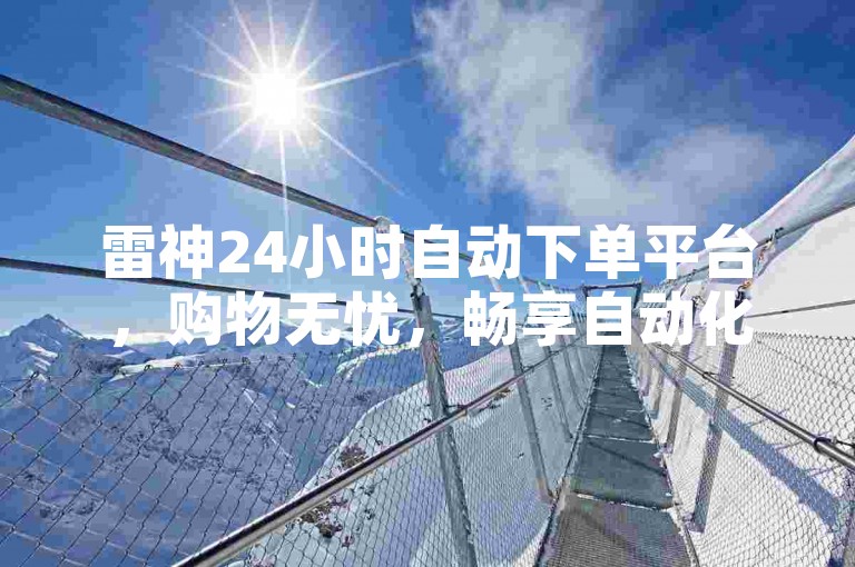 雷神24小时自动下单平台，购物无忧，畅享自动化便捷服务。