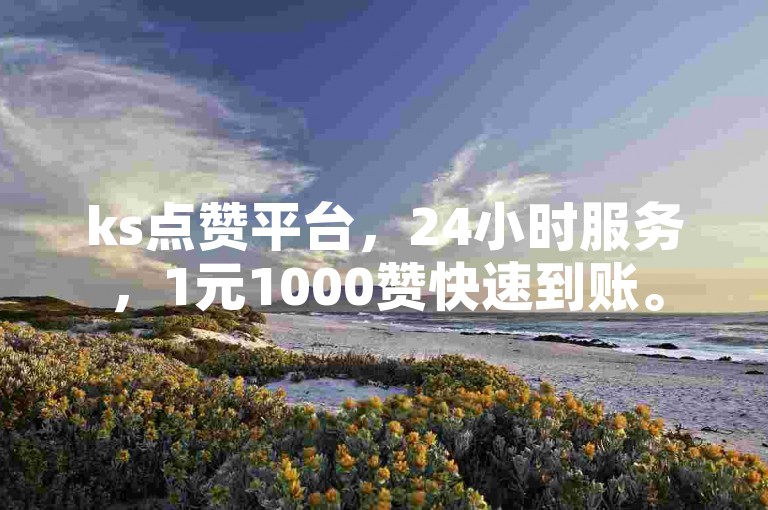 ks点赞平台，24小时服务，1元1000赞快速到账。
