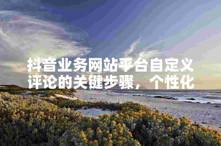 抖音业务网站平台自定义评论的关键步骤，个性化评论定制技巧！新手必知！