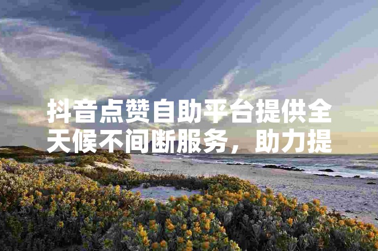 抖音点赞自助平台提供全天候不间断服务，助力提升视频热度。
