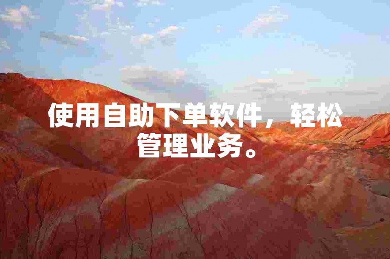 使用自助下单软件，轻松管理业务。