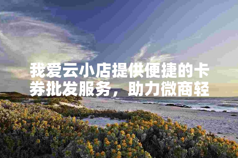 我爱云小店提供便捷的卡券批发服务，助力微商轻松下单。