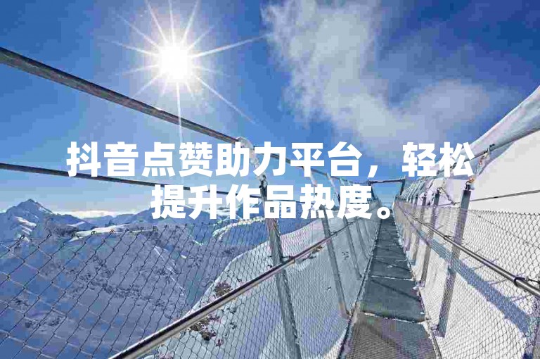 抖音点赞助力平台，轻松提升作品热度。