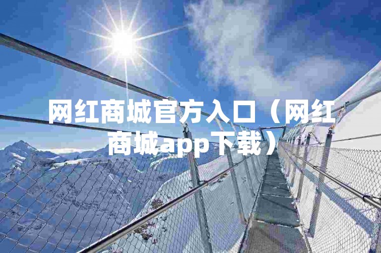 网红商城官方入口（网红商城app下载）