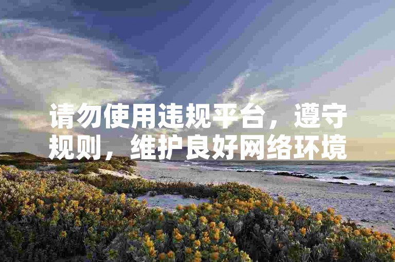 请勿使用违规平台，遵守规则，维护良好网络环境。
