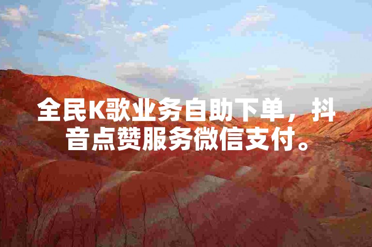 全民K歌业务自助下单，抖音点赞服务微信支付。