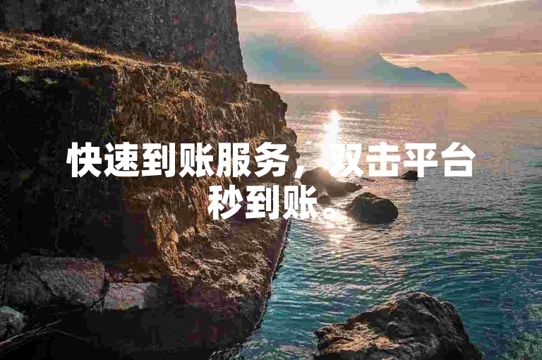 快速到账服务，双击平台秒到账。