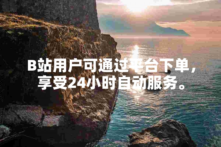 B站用户可通过平台下单，享受24小时自动服务。