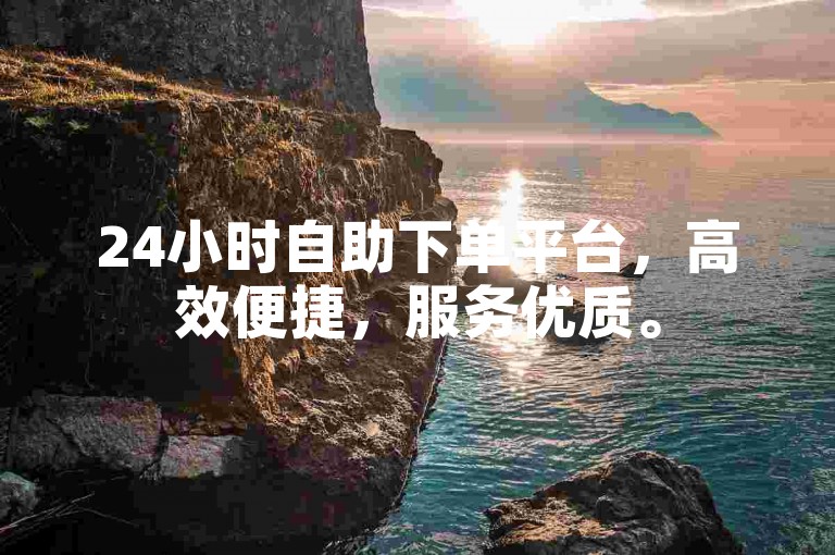 24小时自助下单平台，高效便捷，服务优质。