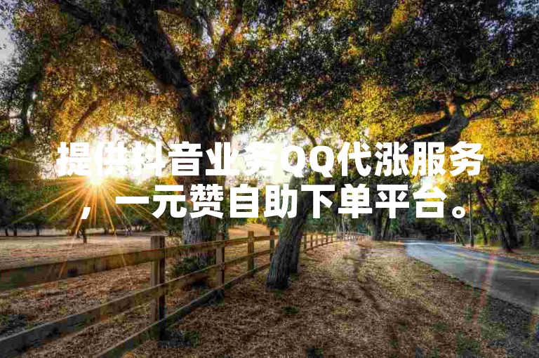 提供抖音业务QQ代涨服务，一元赞自助下单平台。