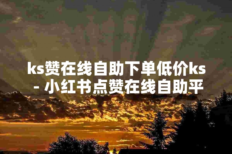 ks赞在线自助下单低价ks - 小红书点赞在线自助平台