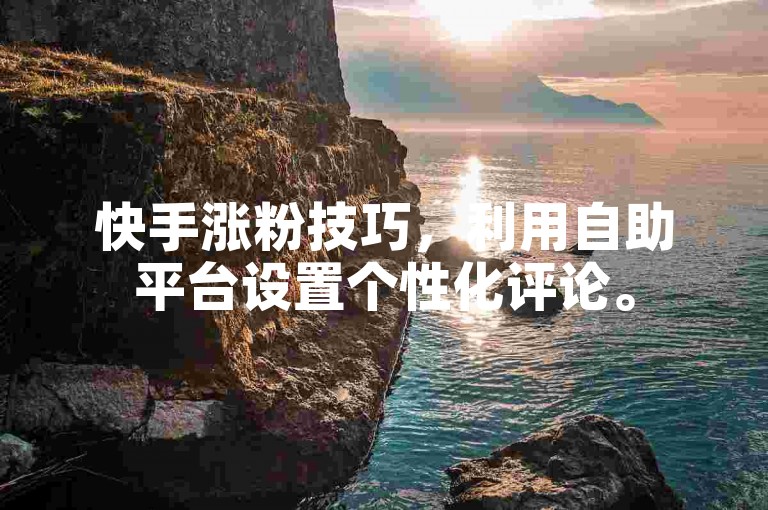 快手涨粉技巧，利用自助平台设置个性化评论。