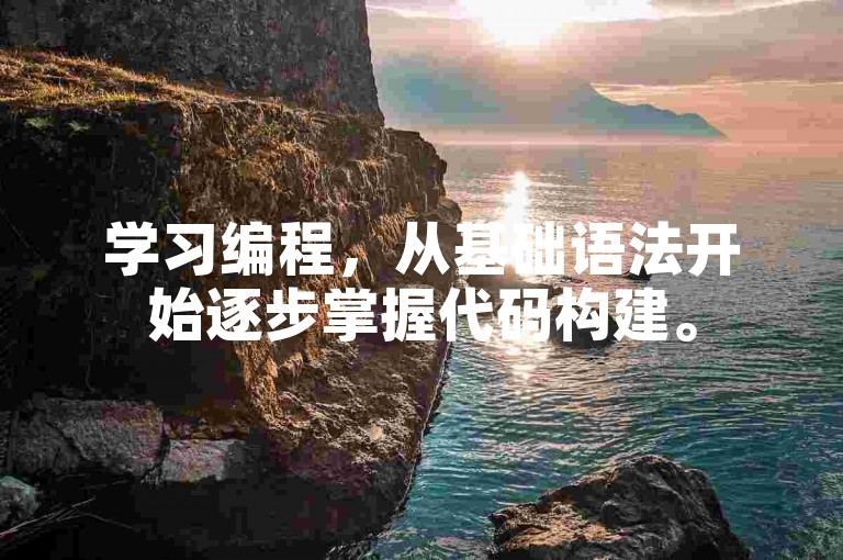 学习编程，从基础语法开始逐步掌握代码构建。