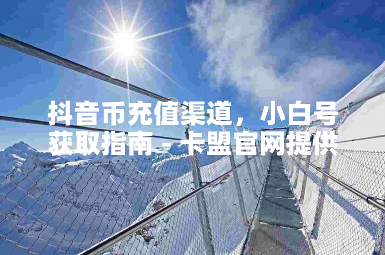 抖音币充值渠道，小白号获取指南 - 卡盟官网提供安全服务。