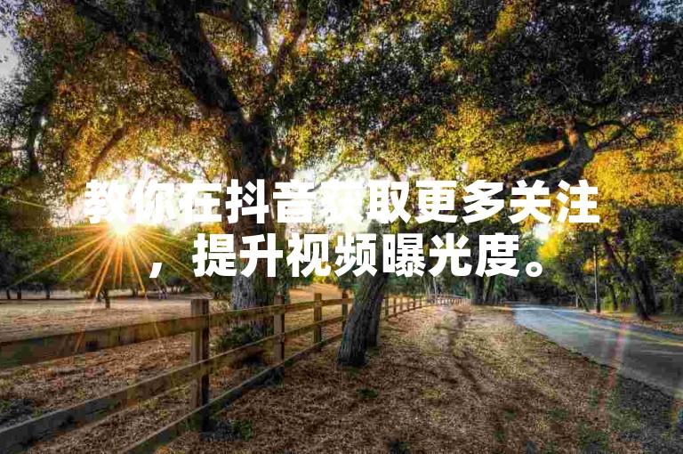 教你在抖音获取更多关注，提升视频曝光度。