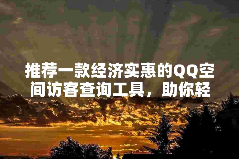推荐一款经济实惠的QQ空间访客查询工具，助你轻松查看访客信息。