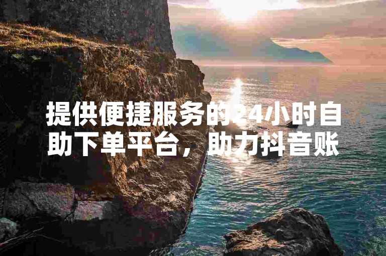 提供便捷服务的24小时自助下单平台，助力抖音账号成长。