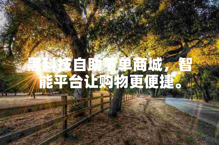 黑科技自助下单商城，智能平台让购物更便捷。