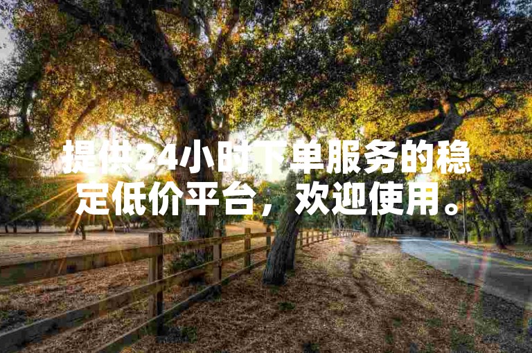 提供24小时下单服务的稳定低价平台，欢迎使用。