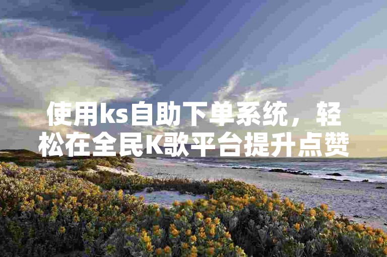 使用ks自助下单系统，轻松在全民K歌平台提升点赞数量。