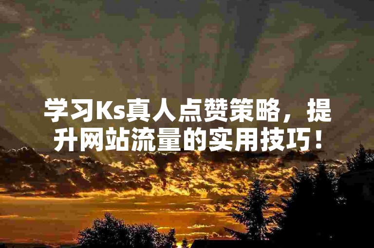 学习Ks真人点赞策略，提升网站流量的实用技巧！