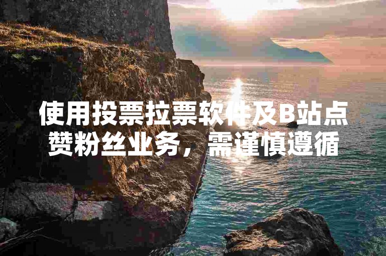 使用投票拉票软件及B站点赞粉丝业务，需谨慎遵循平台规则。