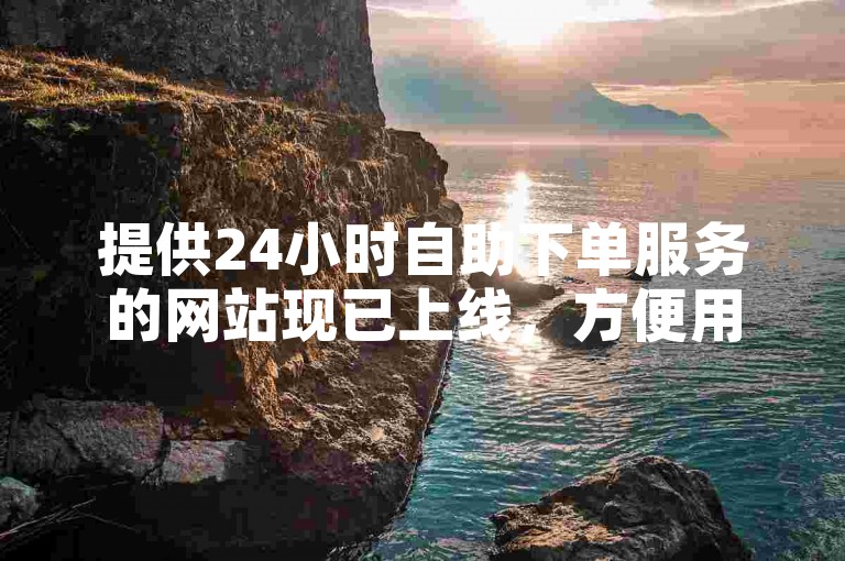提供24小时自助下单服务的网站现已上线，方便用户随时操作。