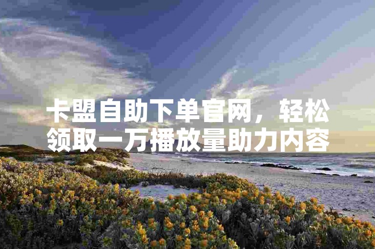 卡盟自助下单官网，轻松领取一万播放量助力内容传播。