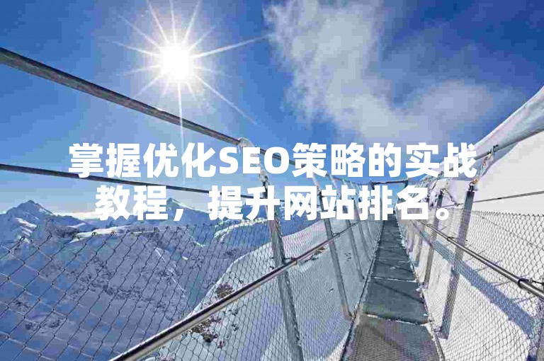 掌握优化SEO策略的实战教程，提升网站排名。