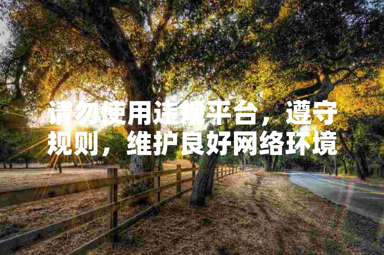 请勿使用违规平台，遵守规则，维护良好网络环境。