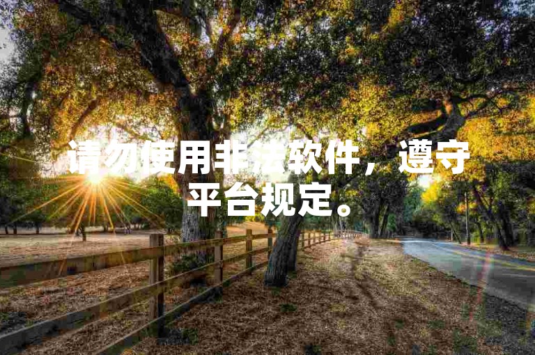 请勿使用非法软件，遵守平台规定。