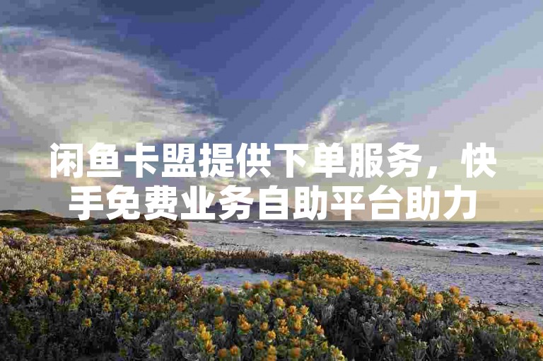 闲鱼卡盟提供下单服务，快手免费业务自助平台助力播放量提升。