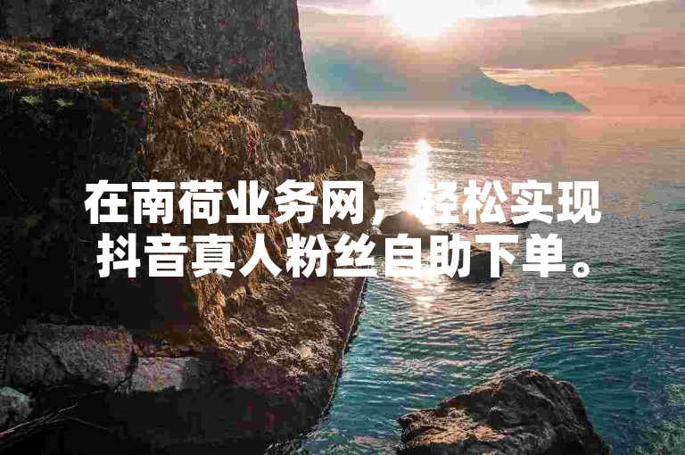 在南荷业务网，轻松实现抖音真人粉丝自助下单。