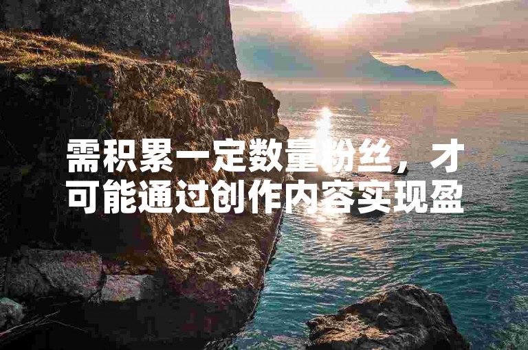 需积累一定数量粉丝，才可能通过创作内容实现盈利。