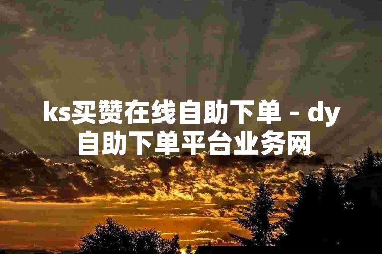 ks买赞在线自助下单 - dy自助下单平台业务网