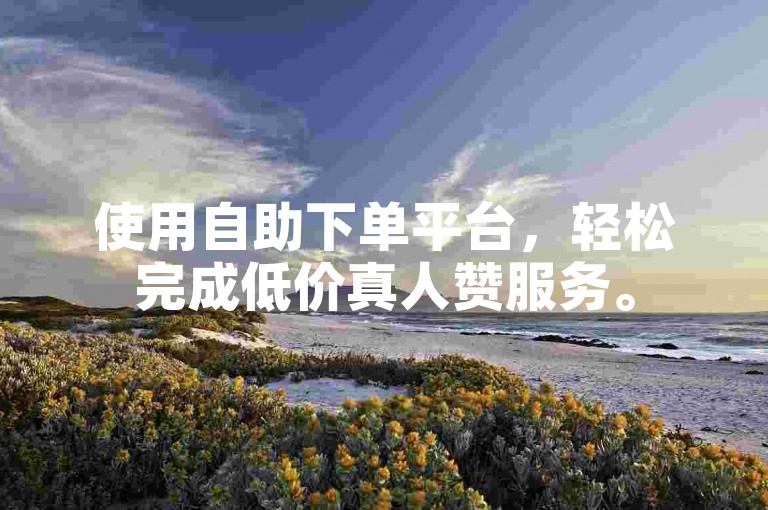使用自助下单平台，轻松完成低价真人赞服务。