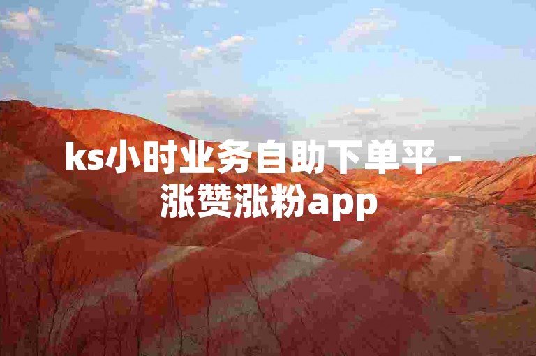 ks小时业务自助下单平 - 涨赞涨粉app