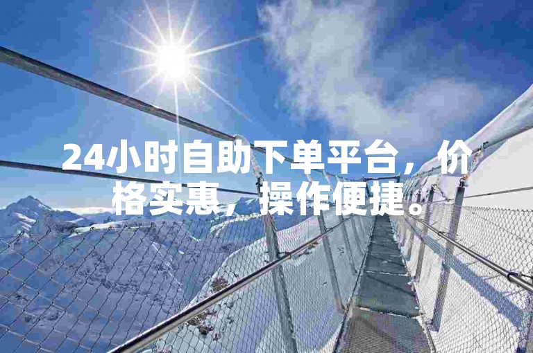 24小时自助下单平台，价格实惠，操作便捷。