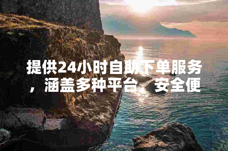 提供24小时自助下单服务，涵盖多种平台，安全便捷。