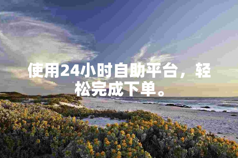 使用24小时自助平台，轻松完成下单。