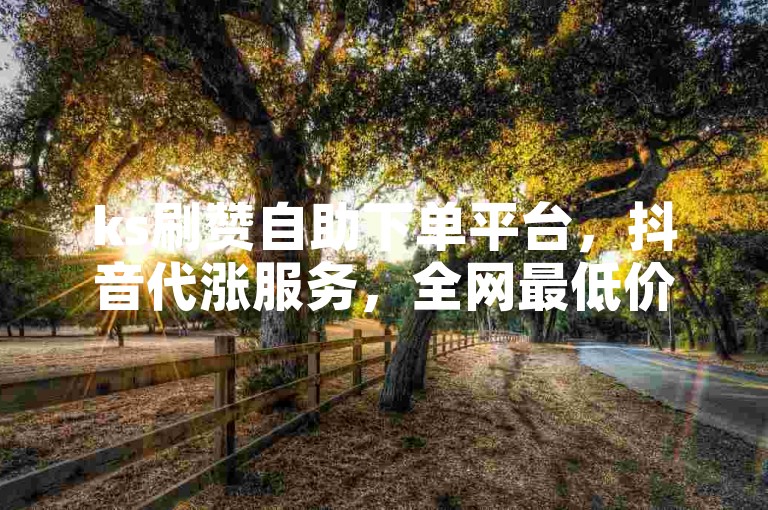 ks刷赞自助下单平台，抖音代涨服务，全网最低价。