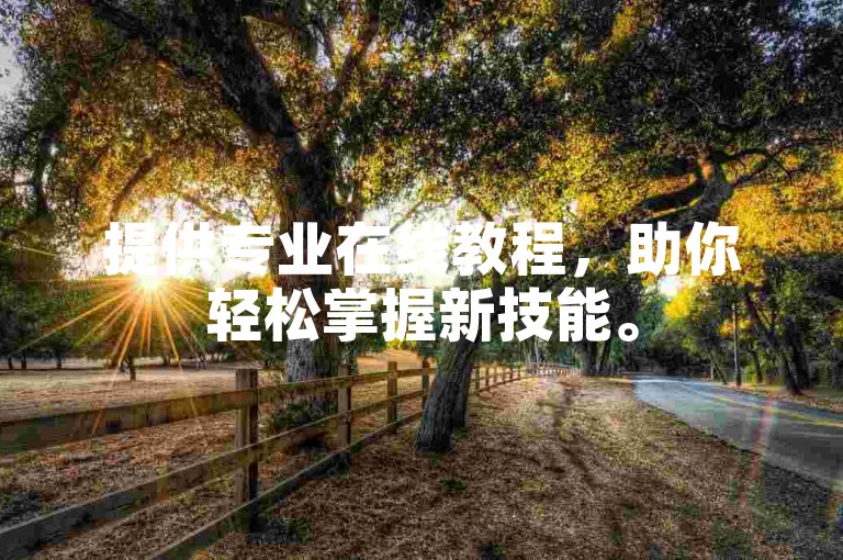 提供专业在线教程，助你轻松掌握新技能。