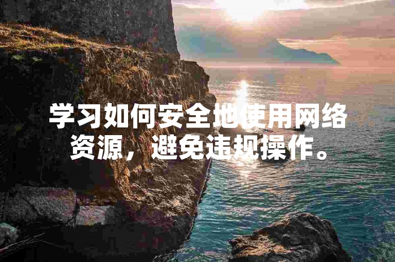 学习如何安全地使用网络资源，避免违规操作。