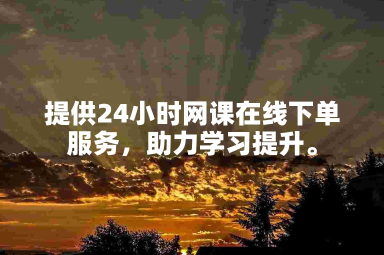 提供24小时网课在线下单服务，助力学习提升。